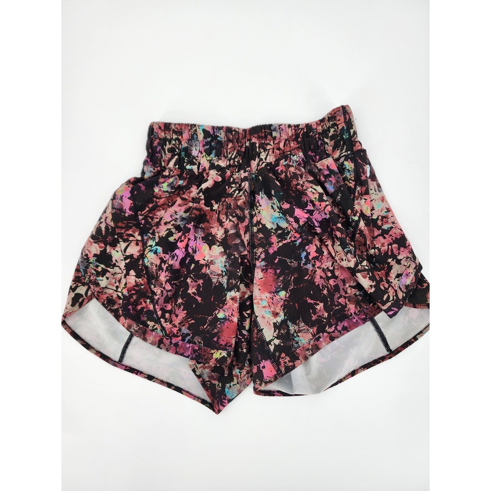 Lululemon Track That High Rise Lined Short 3 Floral Multi‎ Color Size 4